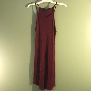 Maroon fitted dress